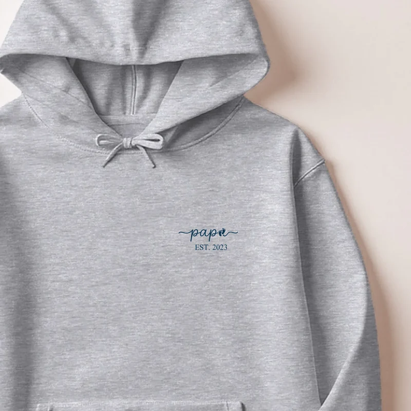 Sweat à capuche personnalisé futur papa - Papa depuis