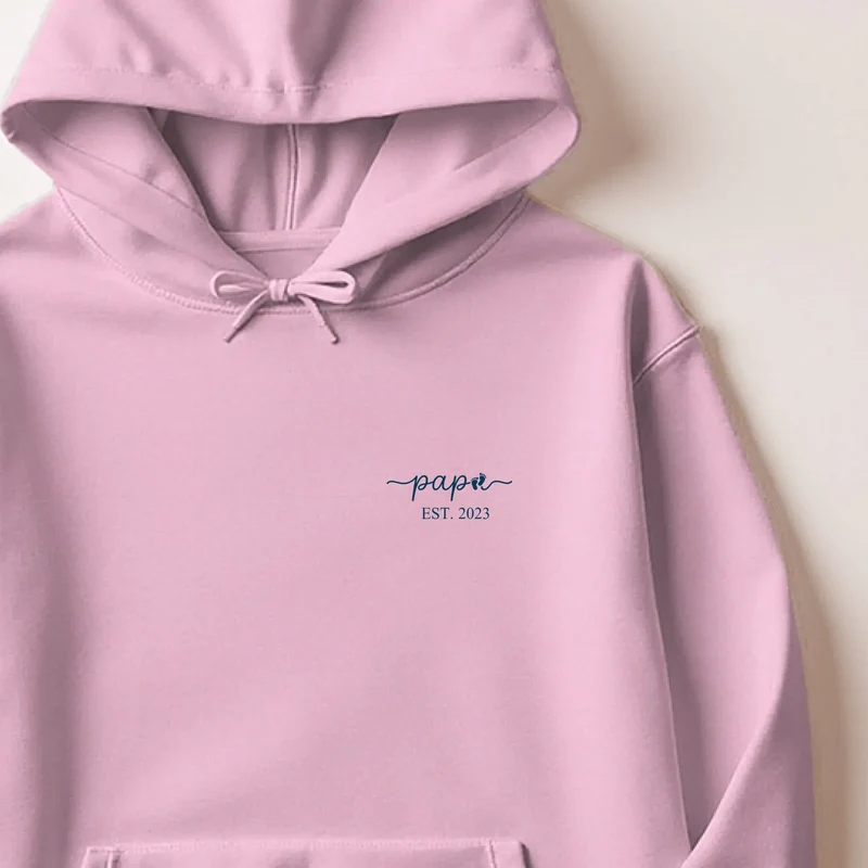 Sweat à capuche personnalisé futur papa - Papa depuis