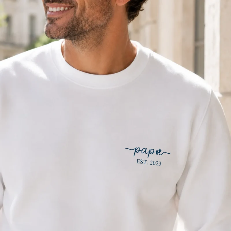 Sweat à capuche personnalisé futur papa - Papa depuis