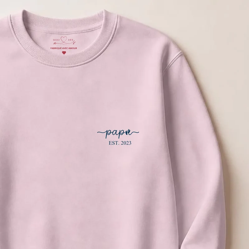 Sweat à capuche personnalisé futur papa - Papa depuis