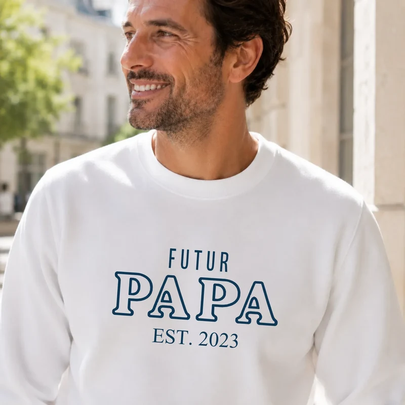 Pull personnalisé papa - Annonce de grossesse