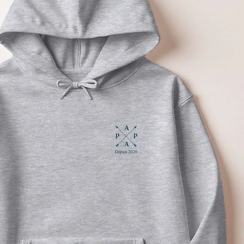 Sweat à capuche personnalisé papa - Nouveau papa depuis