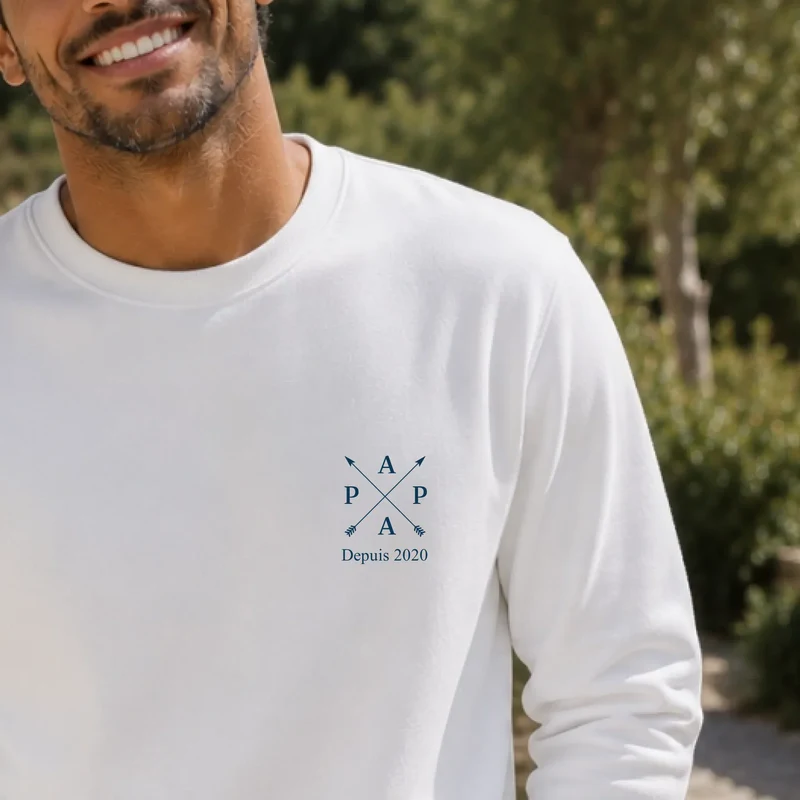 Sweat à capuche personnalisé papa - Nouveau papa depuis