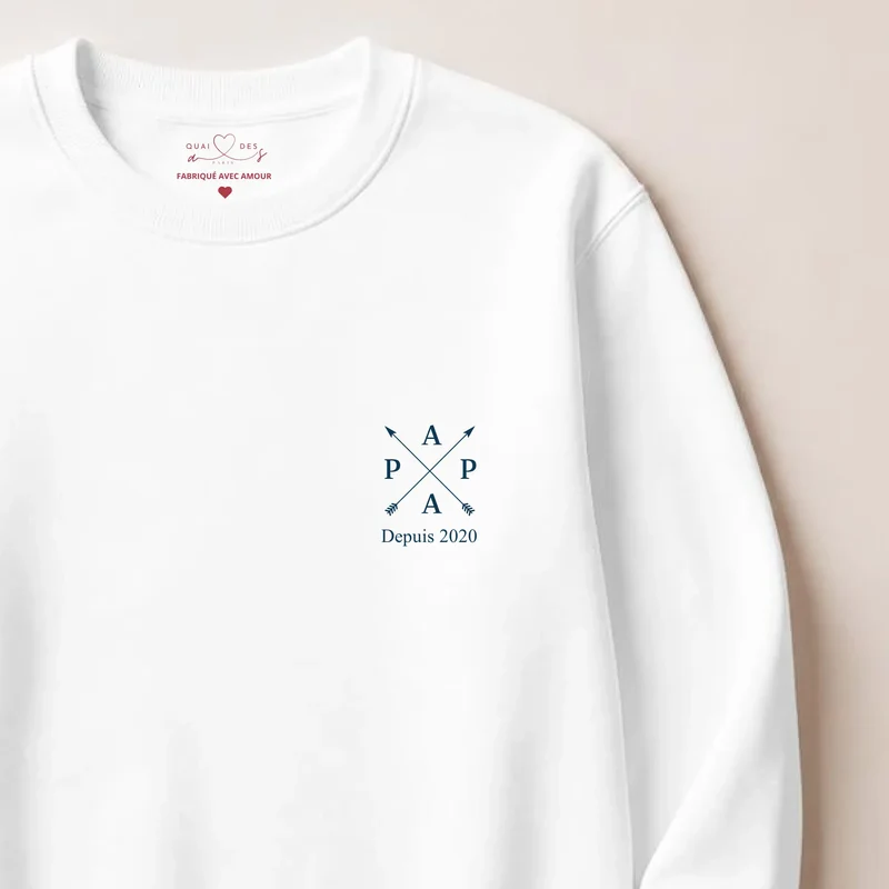 Sweat à capuche personnalisé papa - Nouveau papa depuis