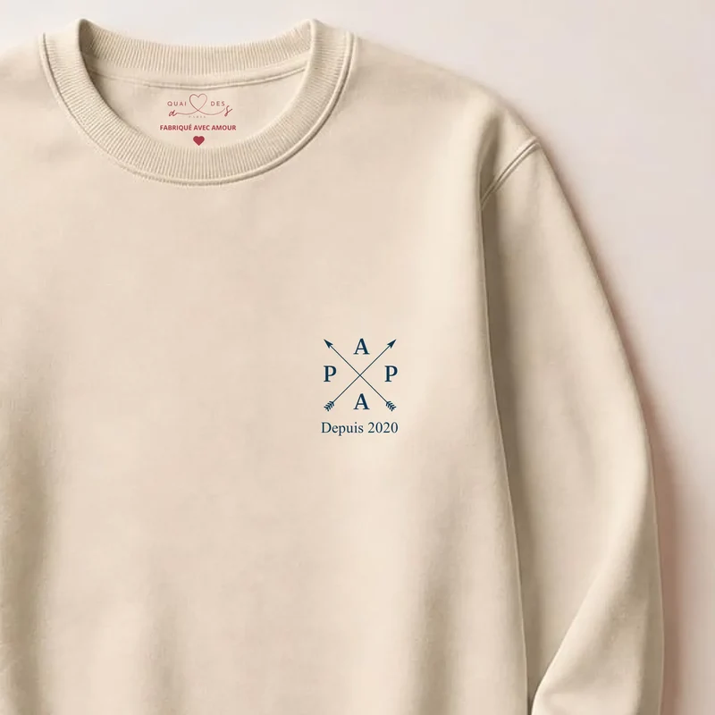 Sweat à capuche personnalisé papa - Nouveau papa depuis