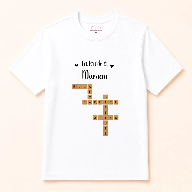 Sweat à capuche personnalisé maman - Scrabble