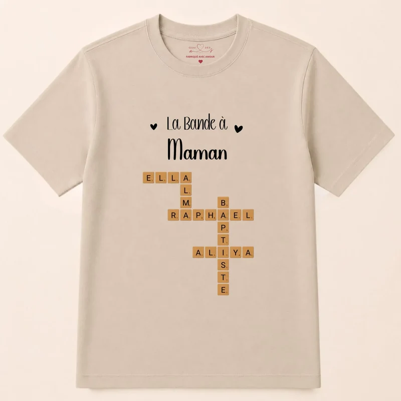 Sweat à capuche personnalisé maman - Scrabble