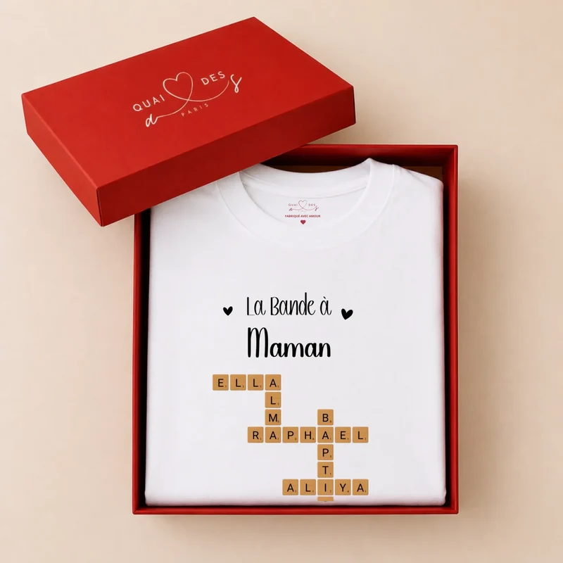Sweat à capuche personnalisé maman - Scrabble