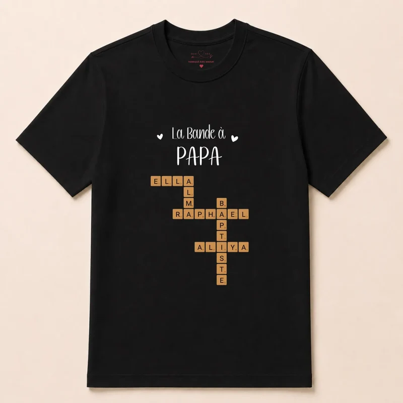 Sweat à capuche personnalisé papa - Scrabble