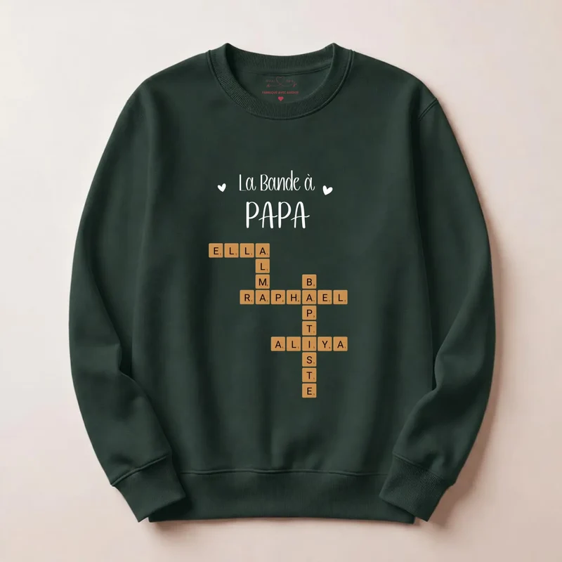 Pull personnalisé papa - Scrabble