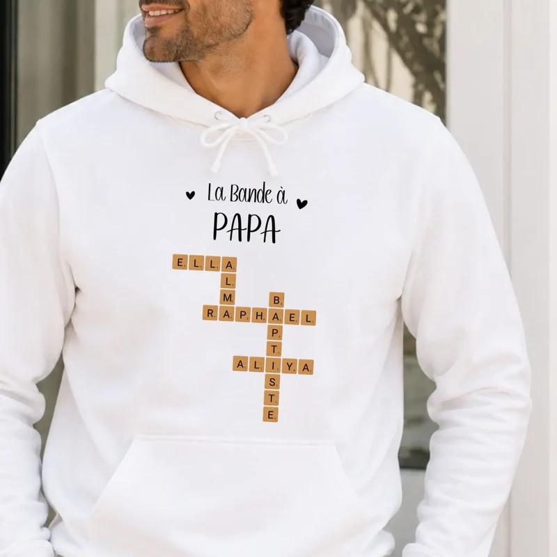 Pull personnalisé papa - Scrabble