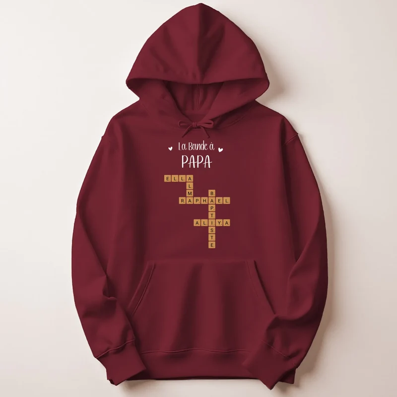 Pull personnalisé papa - Scrabble