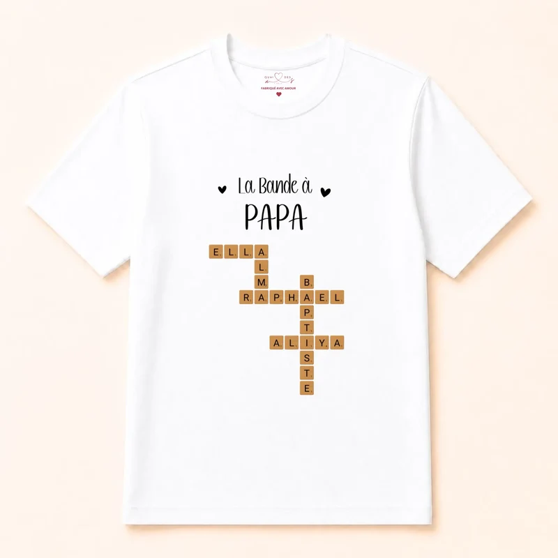 Pull personnalisé papa - Scrabble
