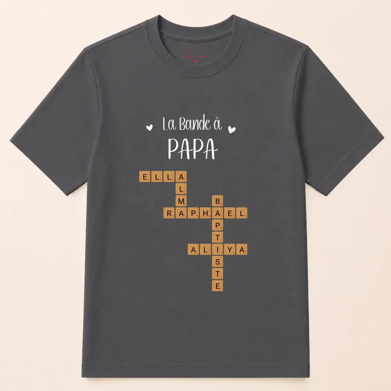 Pull personnalisé papa - Scrabble