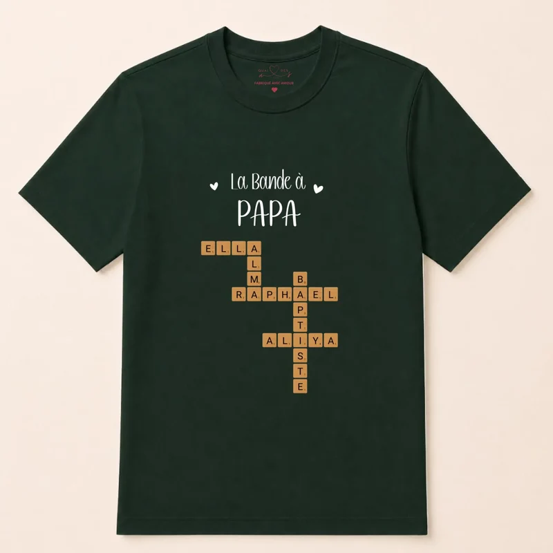 Pull personnalisé papa - Scrabble