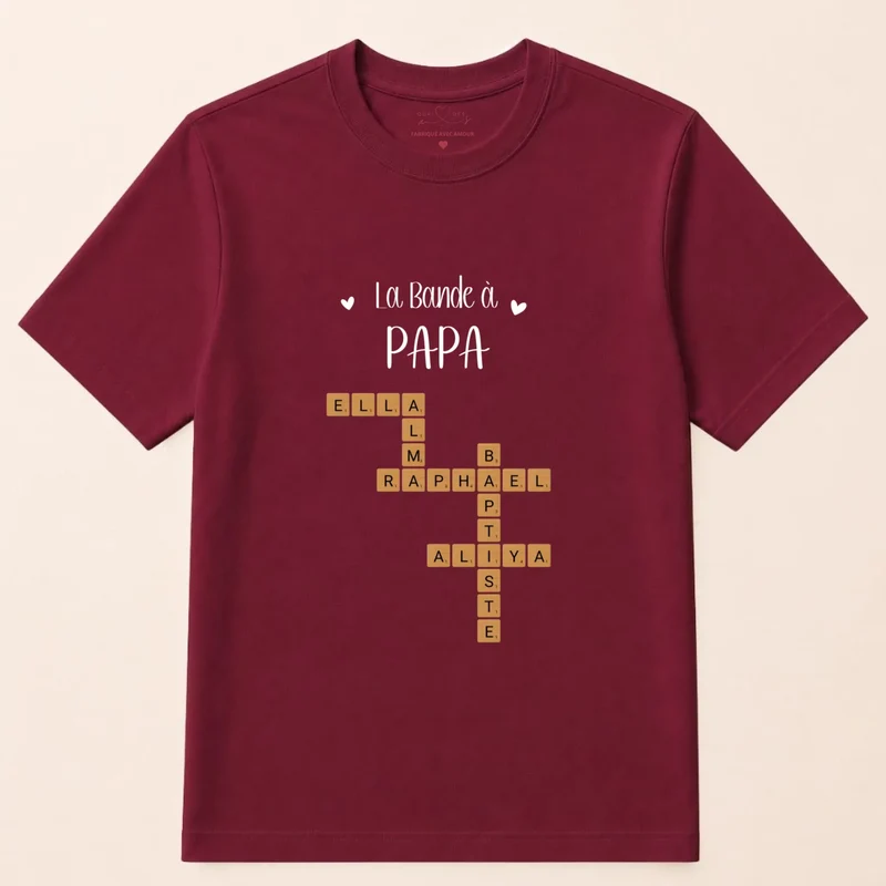 Pull personnalisé papa - Scrabble