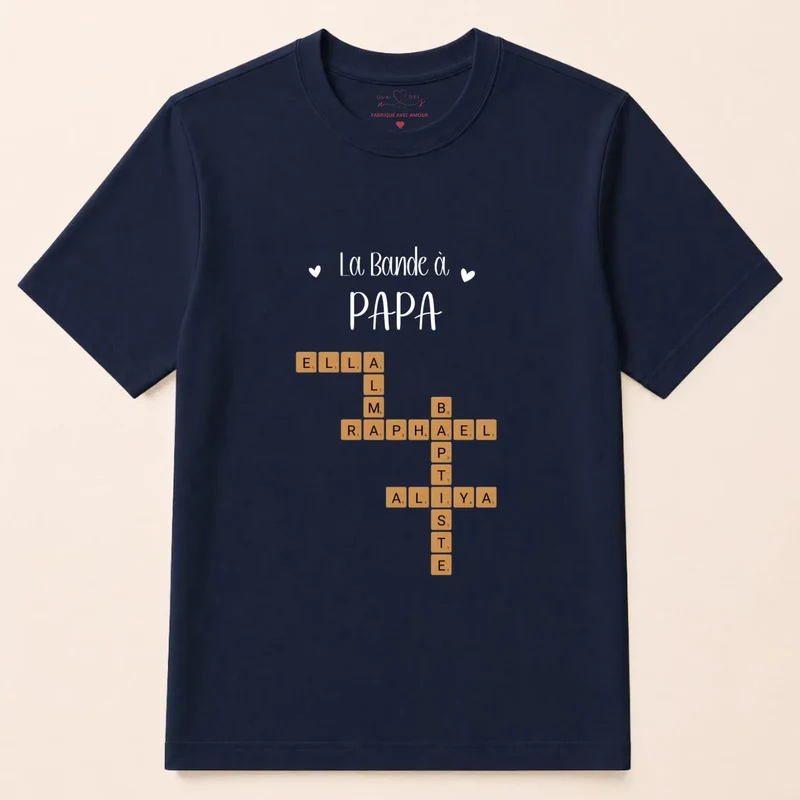 Pull personnalisé papa - Scrabble