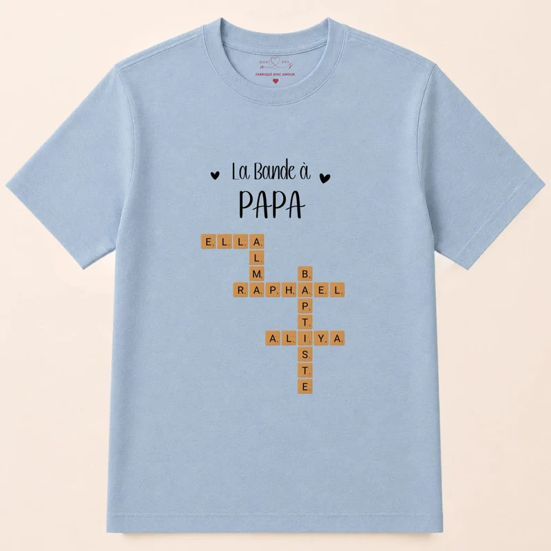 Pull personnalisé papa - Scrabble