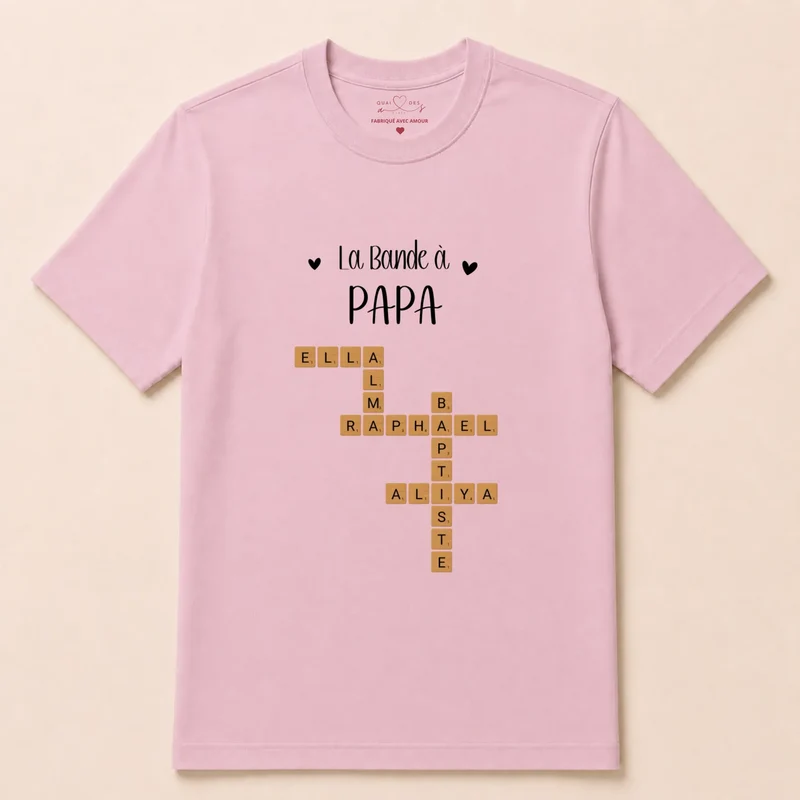 Pull personnalisé papa - Scrabble