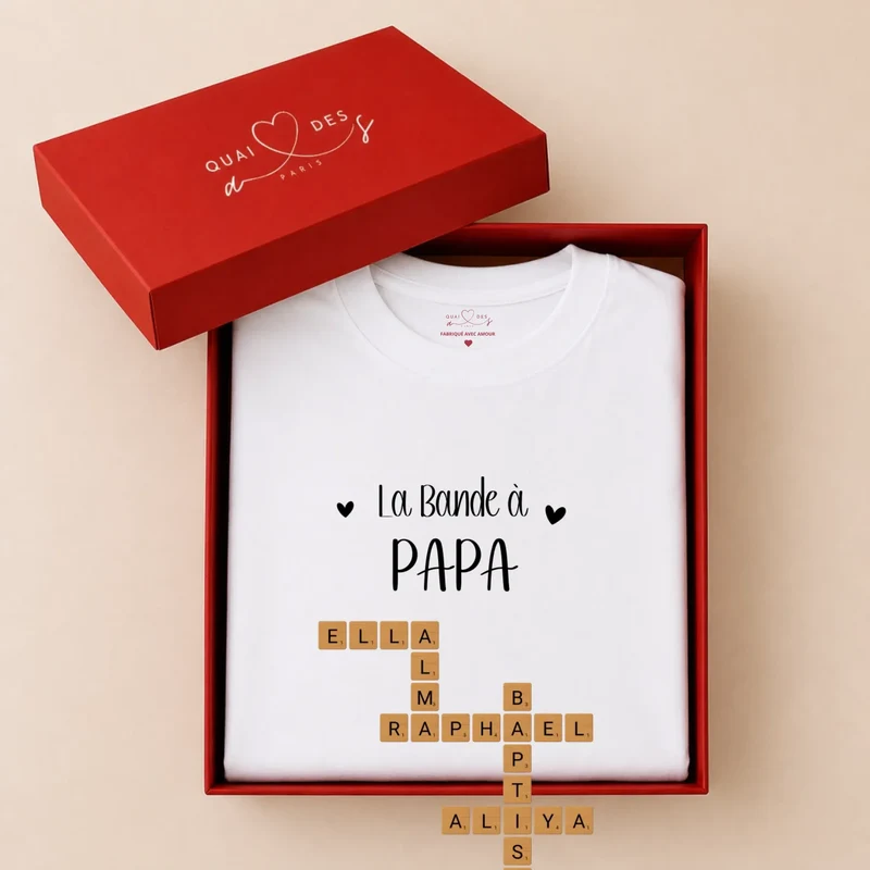 Pull personnalisé papa - Scrabble
