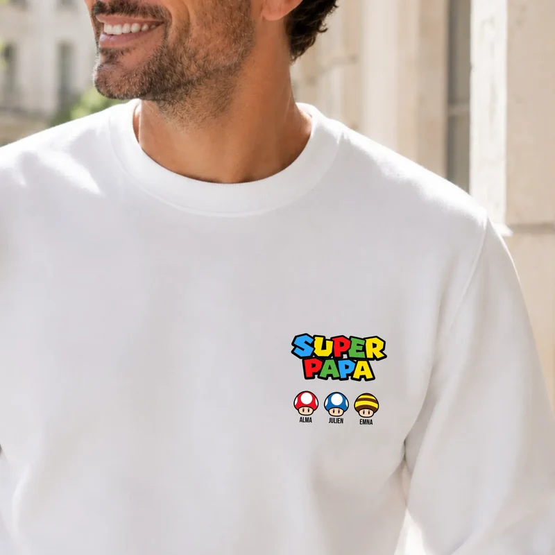 Pull personnalisé papa - super papa