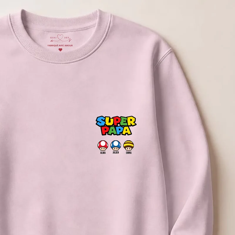 Pull personnalisé papa - super papa