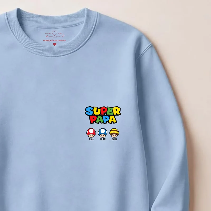 Pull personnalisé papa - super papa