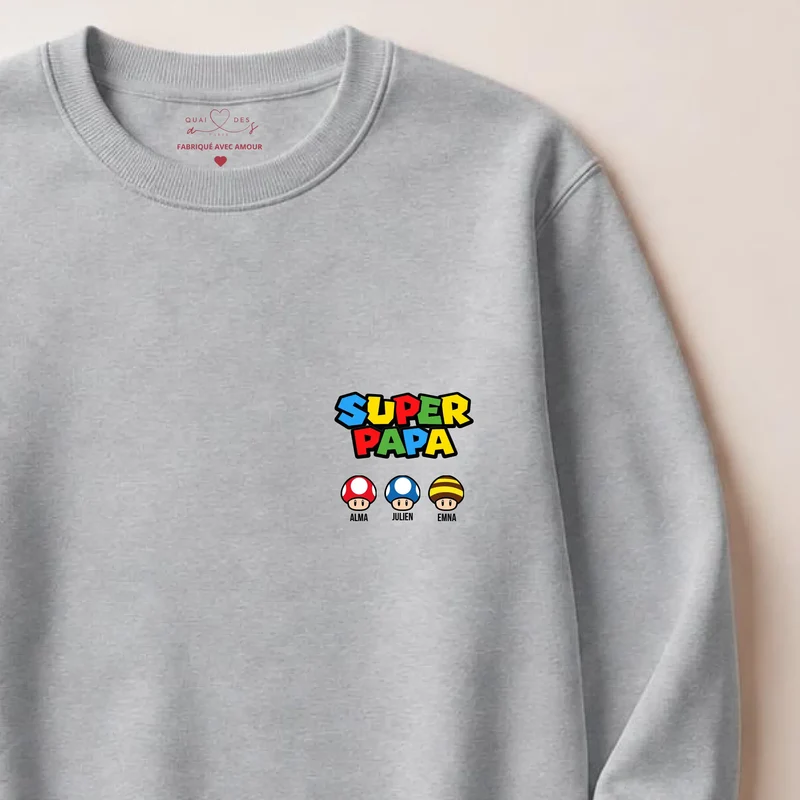 Pull personnalisé papa - super papa