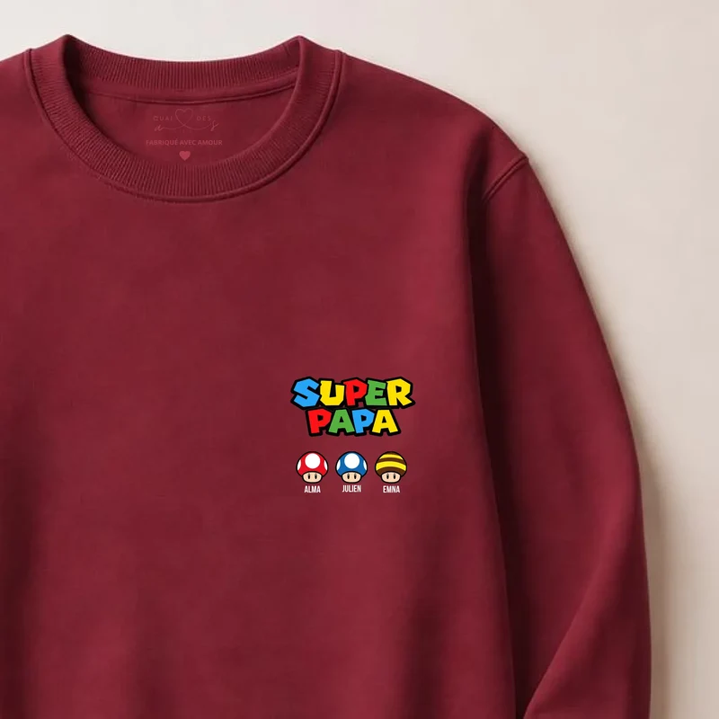 Pull personnalisé papa - super papa