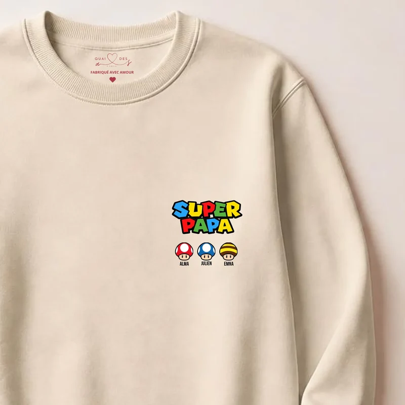Pull personnalisé papa - super papa
