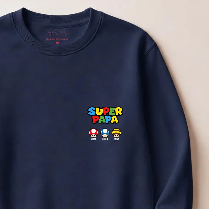 Pull personnalisé papa - super papa