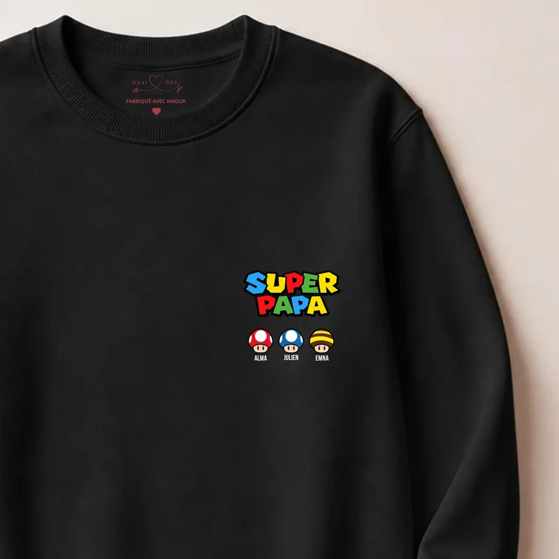 Pull personnalisé papa - super papa