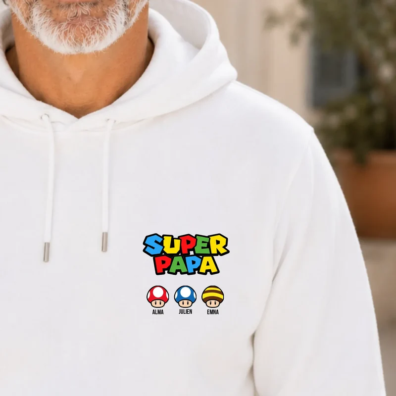 Pull personnalisé papa - super papa