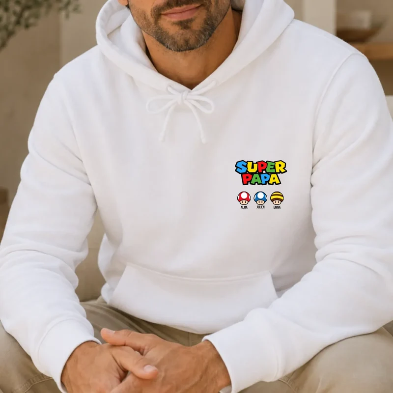 Pull personnalisé papa - super papa