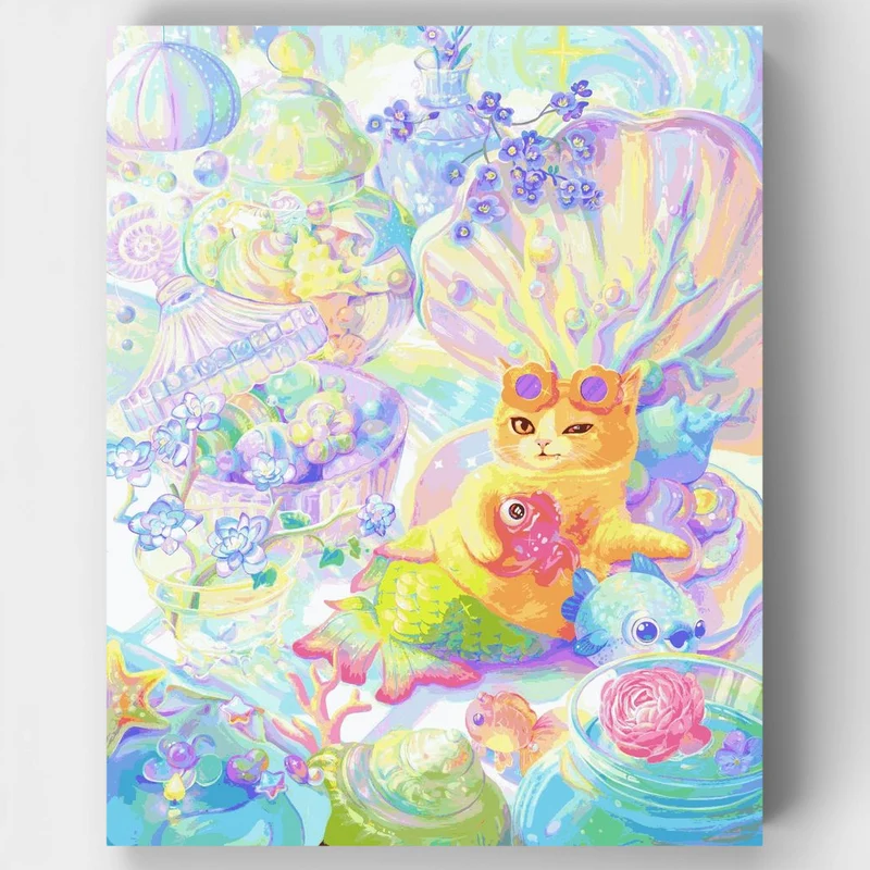 "Salty Purrmaid" Paint by Numbers Kit