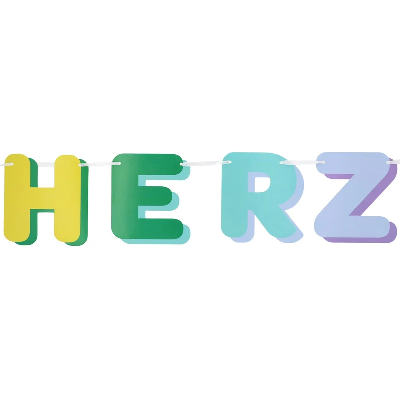 Papiergirlande "Herzlich Willkommen"