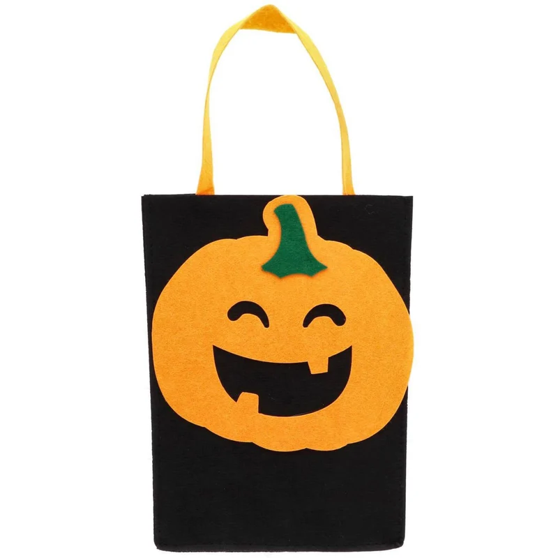 "Trick or Treat" Kürbis Filztasche