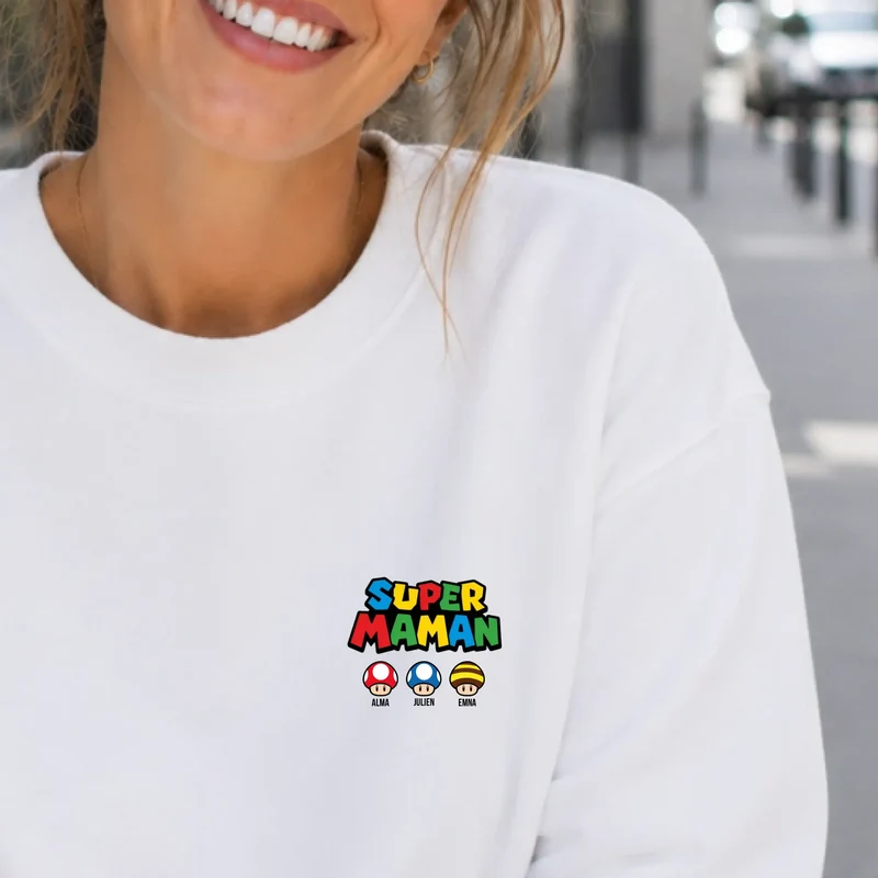 Pull personnalisé maman - super maman