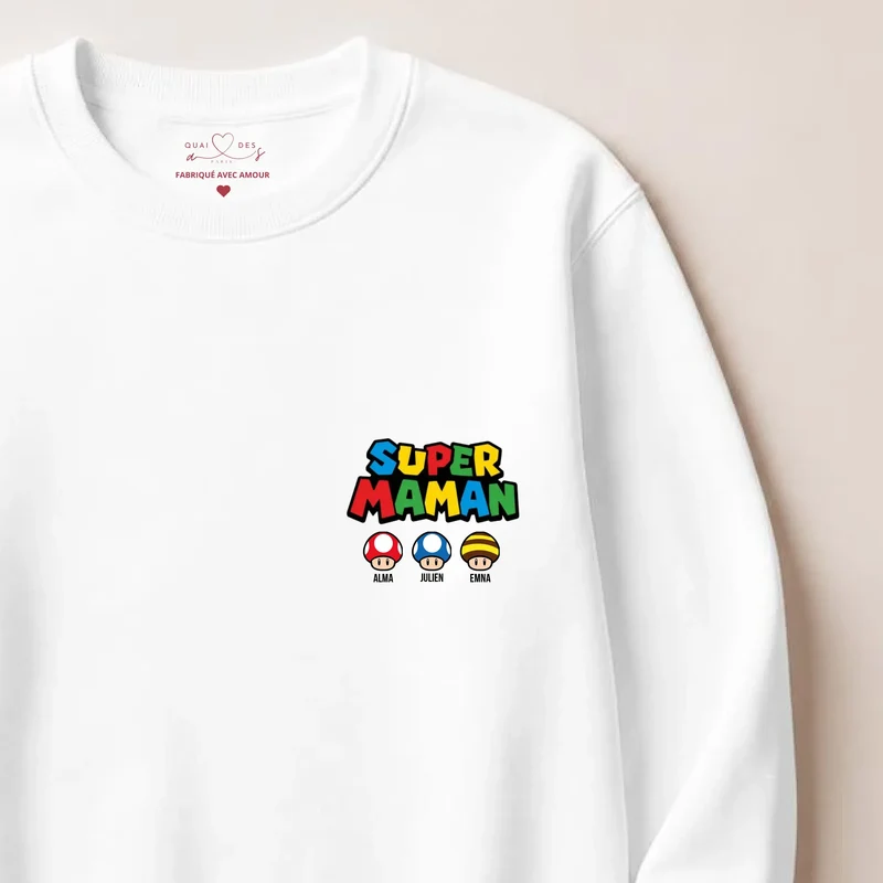 Pull personnalisé maman - super maman