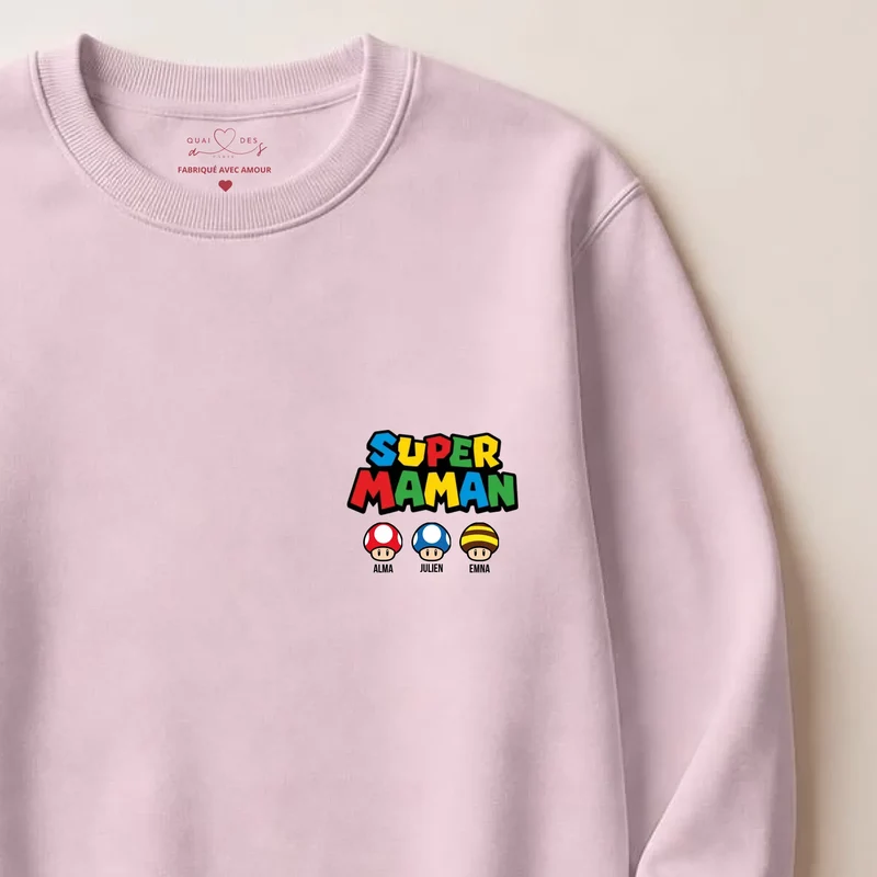 Pull personnalisé maman - super maman