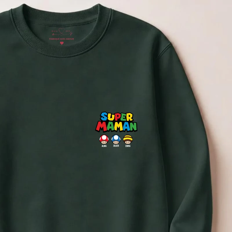Pull personnalisé maman - super maman