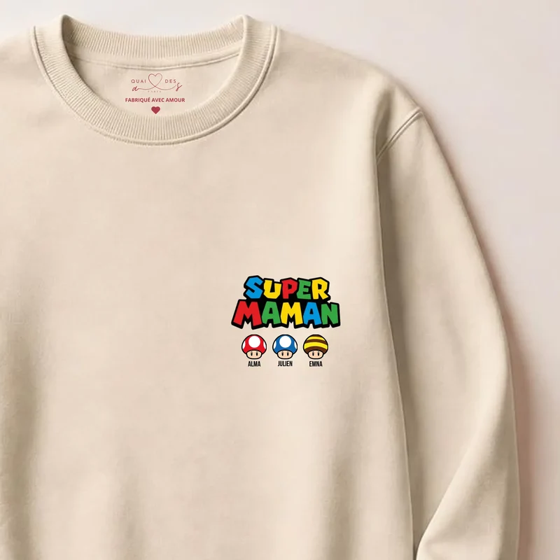 Pull personnalisé maman - super maman
