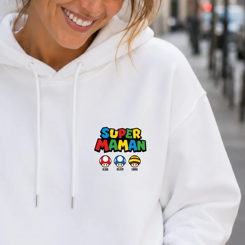 Pull personnalisé maman - super maman