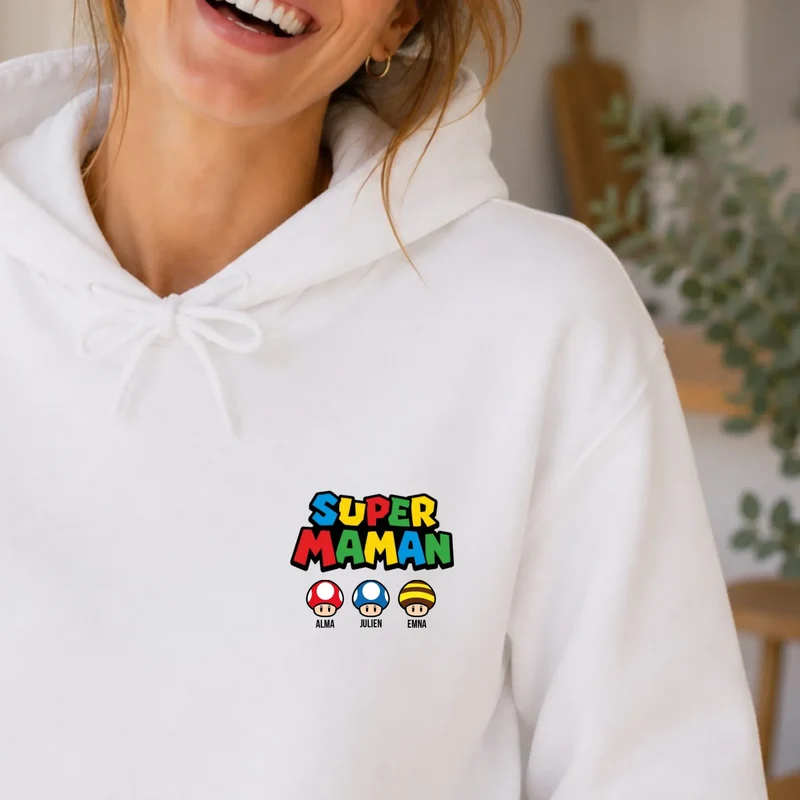 Pull personnalisé maman - super maman