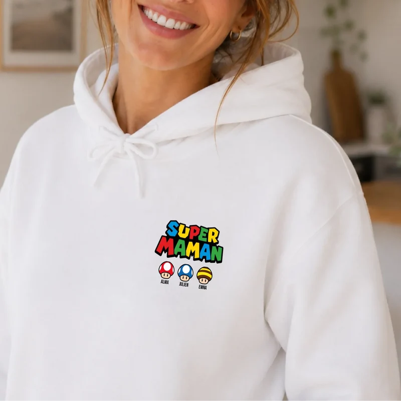 Pull personnalisé maman - super maman