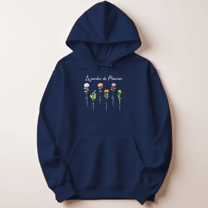 Pull personnalisé fête des mères - le jardin de maman