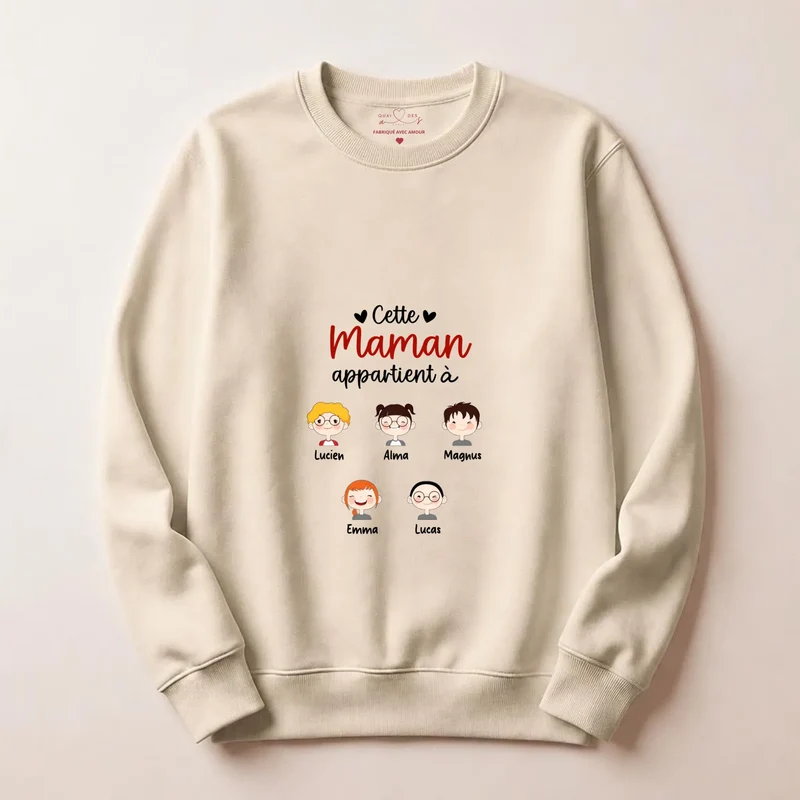 Pull personnalisé maman - cette maman appartient à