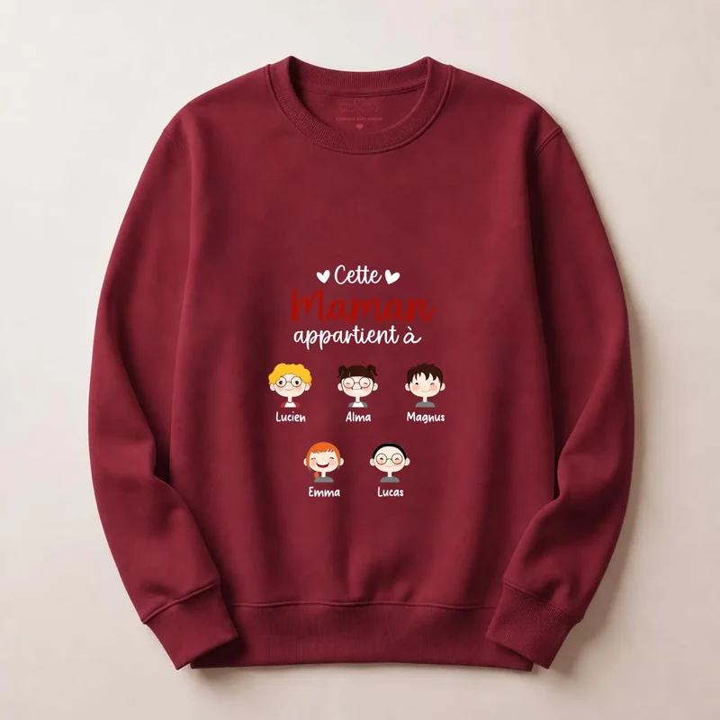 Pull personnalisé maman - cette maman appartient à