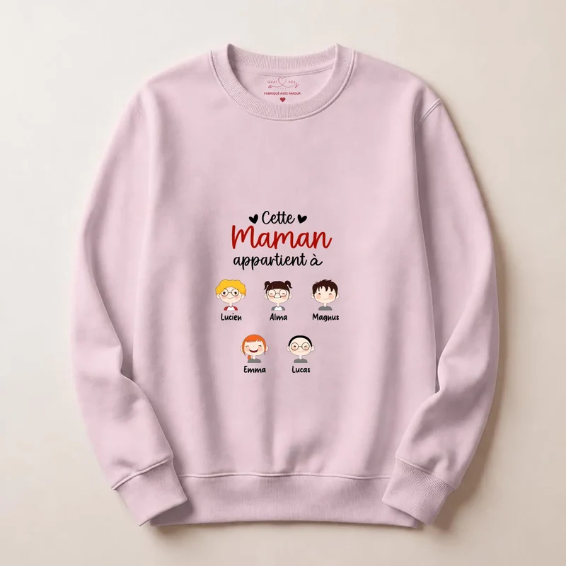Pull personnalisé maman - cette maman appartient à