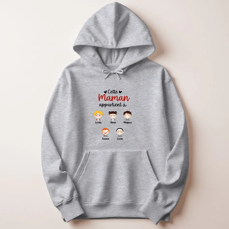 Pull personnalisé maman - cette maman appartient à